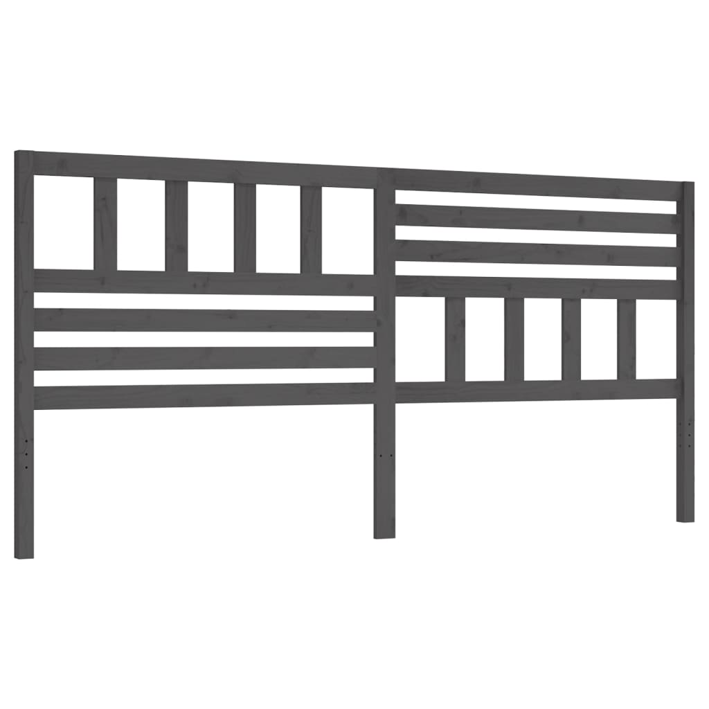 Tête de lit Gris 186x4x100 cm Bois massif de pin - XIOS