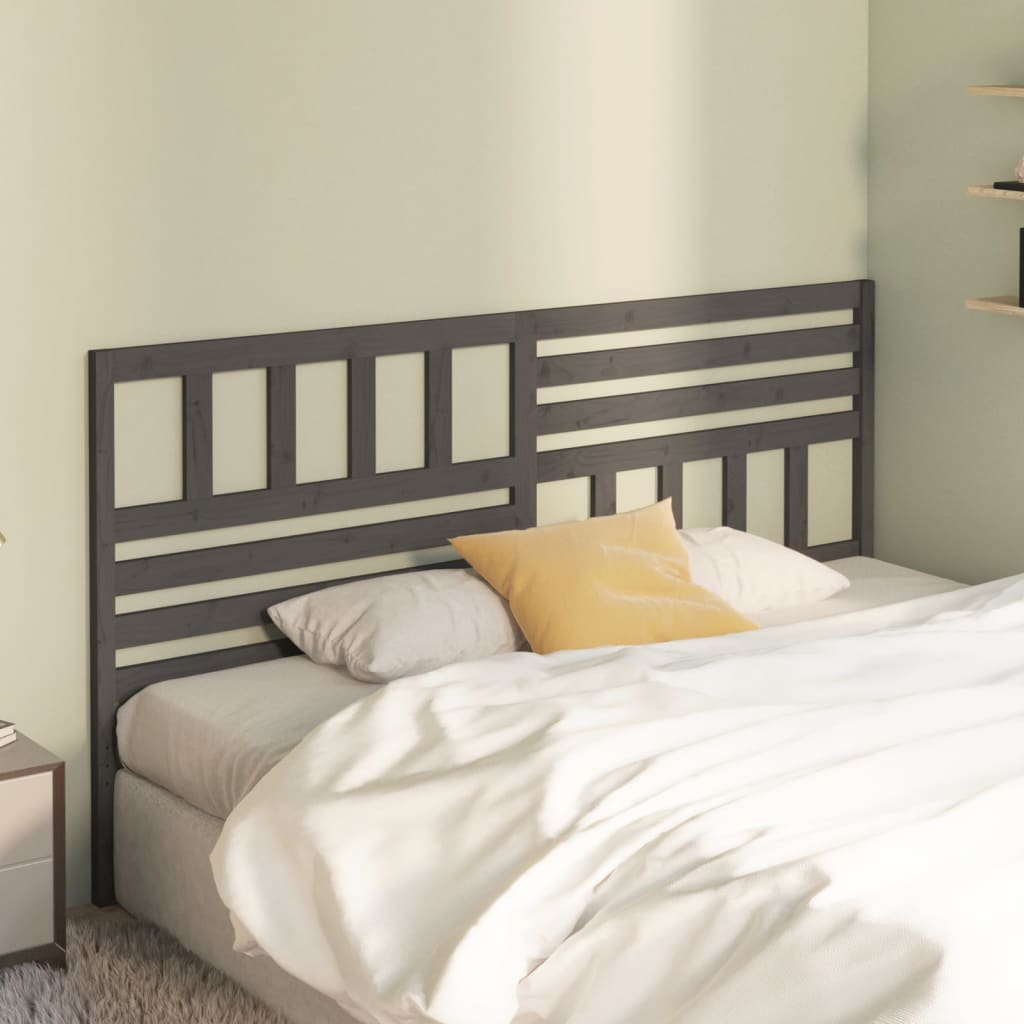 Tête de lit Gris 186x4x100 cm Bois massif de pin - XIOS
