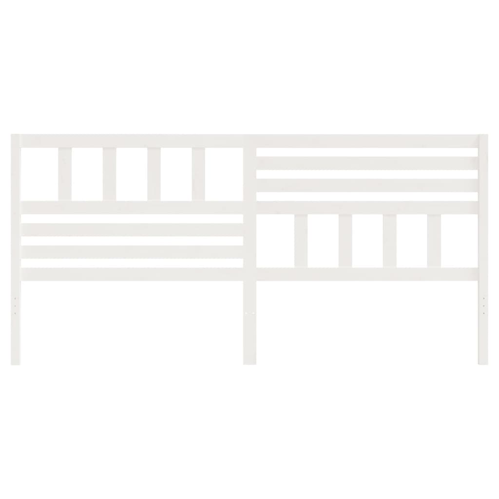 Tête de lit Blanc 206x4x100 cm Bois massif de pin - XIOS