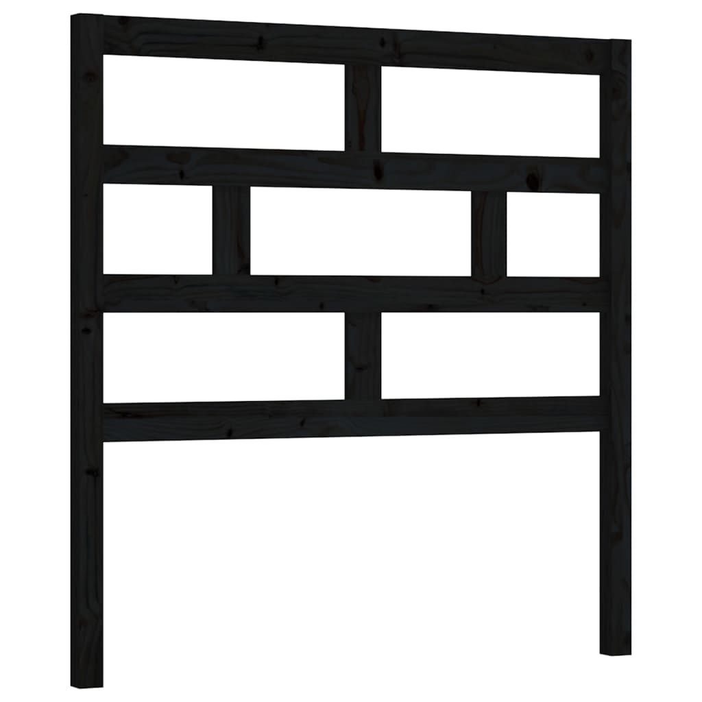 Tête de lit Noir 81x4x100 cm Bois massif de pin - XIOS