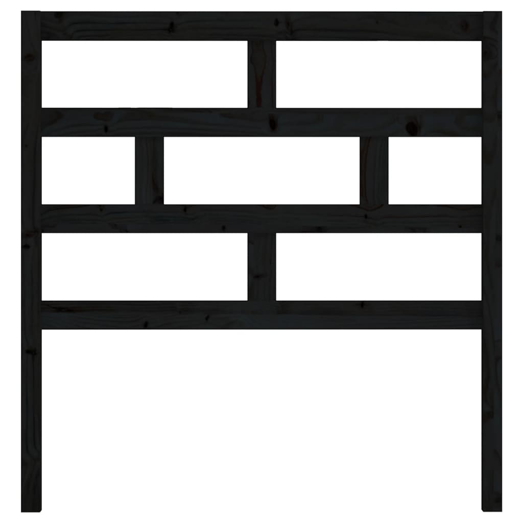 Tête de lit Noir 81x4x100 cm Bois massif de pin - XIOS