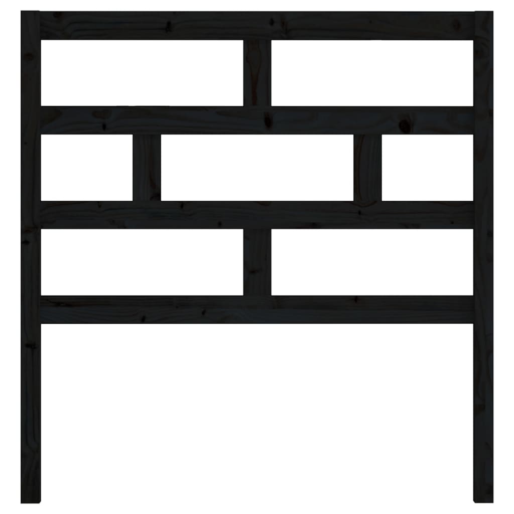 Tête de lit Noir 96x4x100 cm Bois massif de pin - XIOS