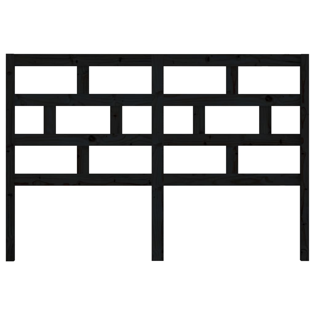 Tête de lit Noir 156x4x100 cm Bois massif de pin - XIOS