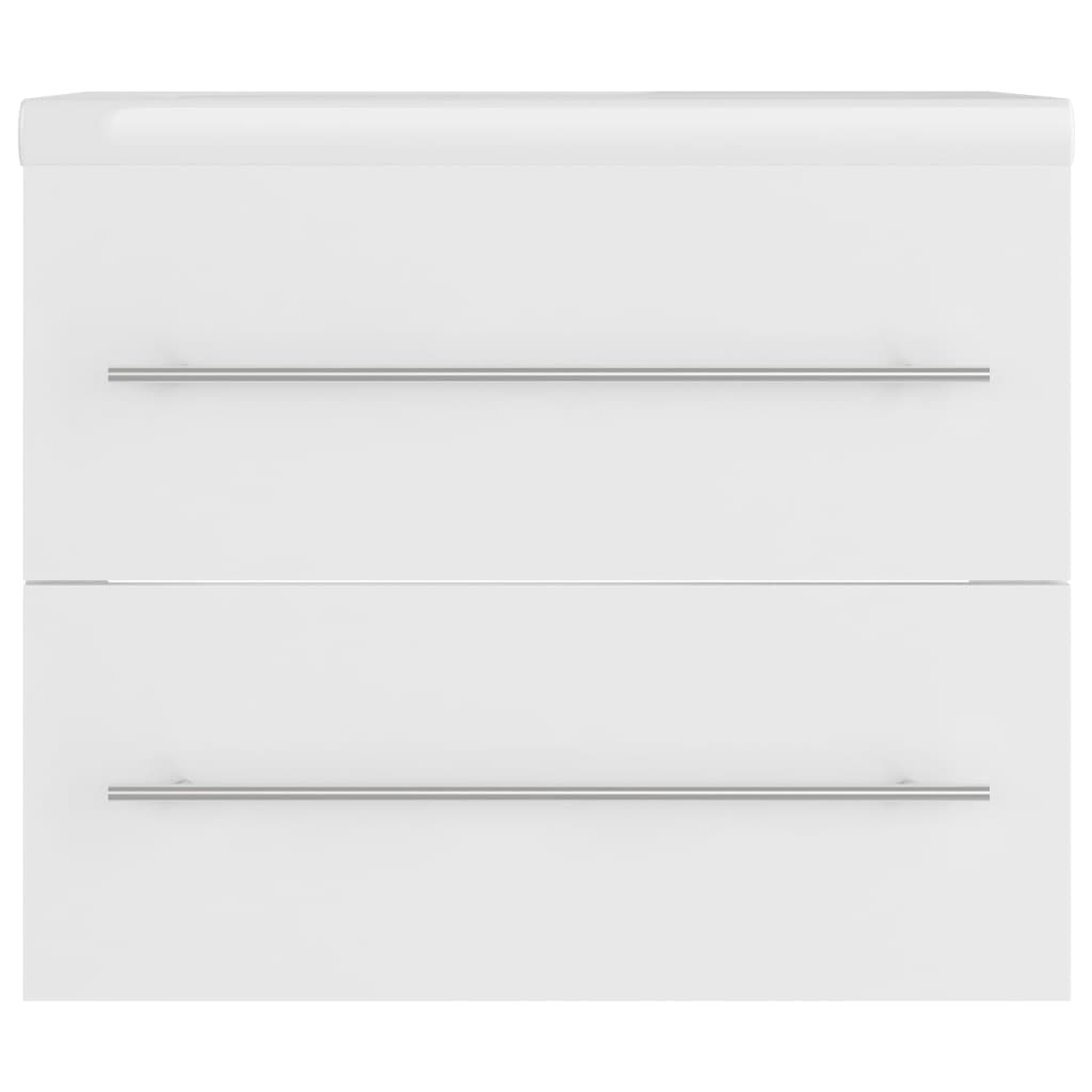 Armoire d'évier avec lavabo intégré Blanc Aggloméré - XIOS