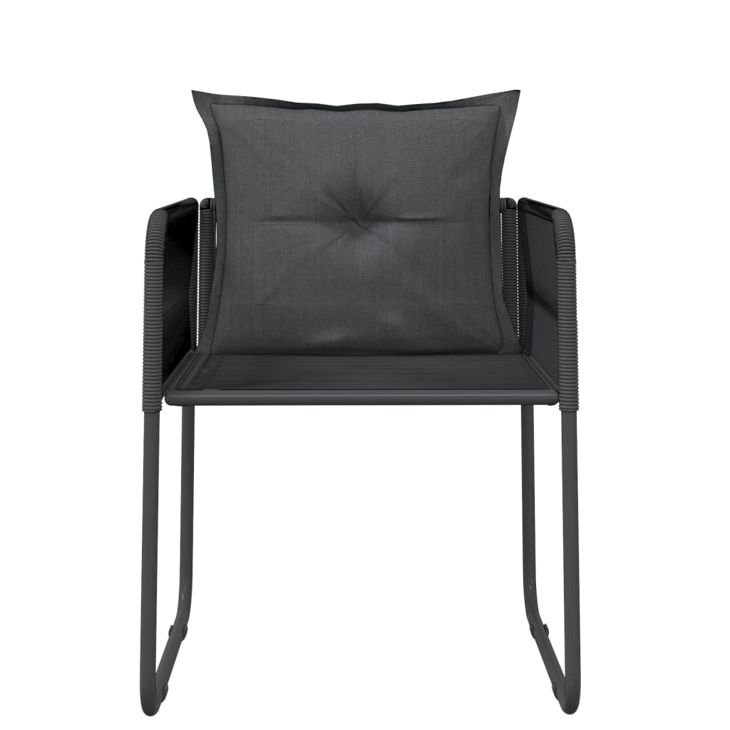 Ensemble à manger de jardin 5 pcs Noir