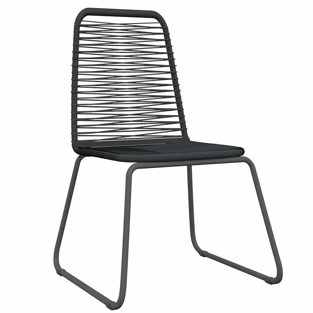 Ensemble à manger de jardin 3 pcs Noir