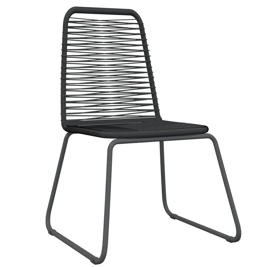 Ensemble à manger de jardin 5 pcs Noir