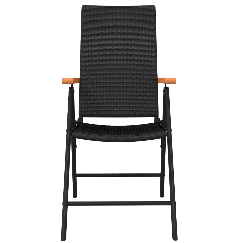 Ensemble à manger de jardin 3 pcs Noir