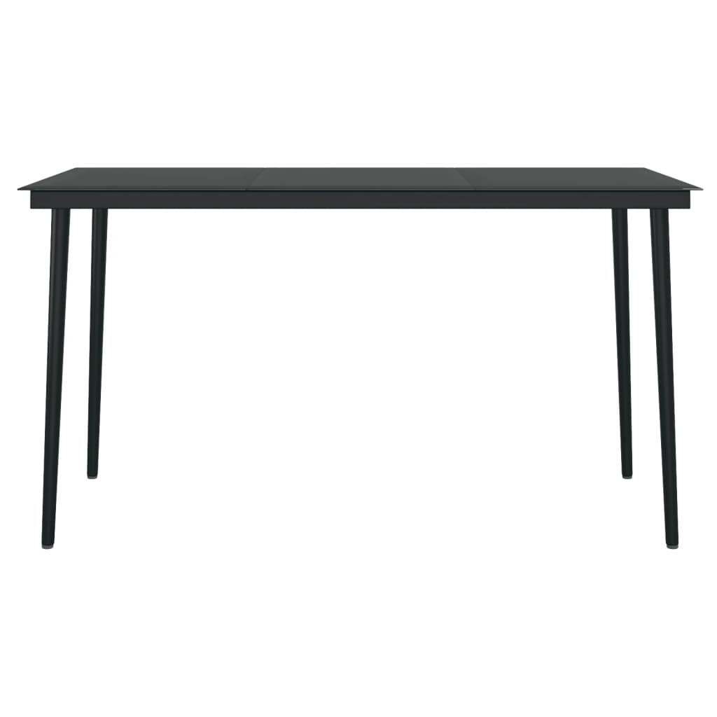 Ensemble à manger de jardin 5 pcs Noir