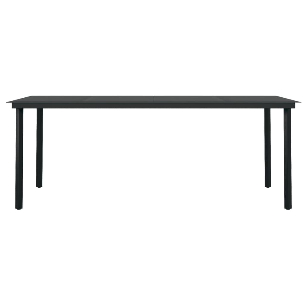 Ensemble à manger de jardin 7 pcs Noir
