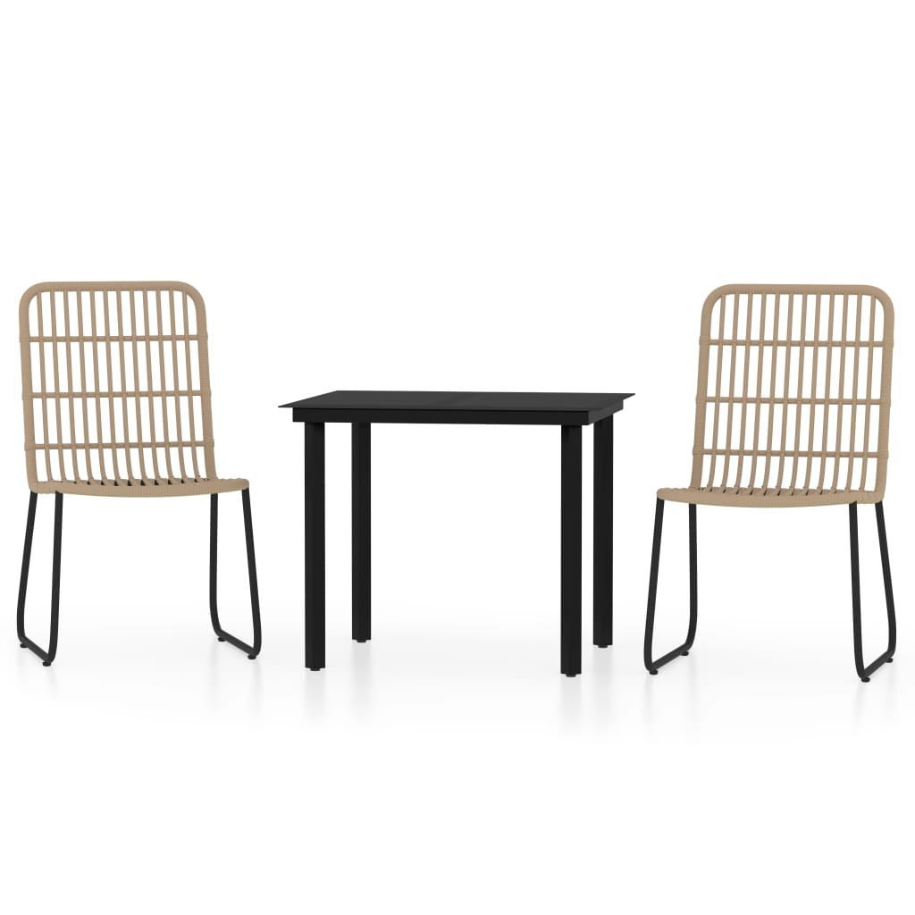 Ensemble à manger de jardin 3 pcs Chêne