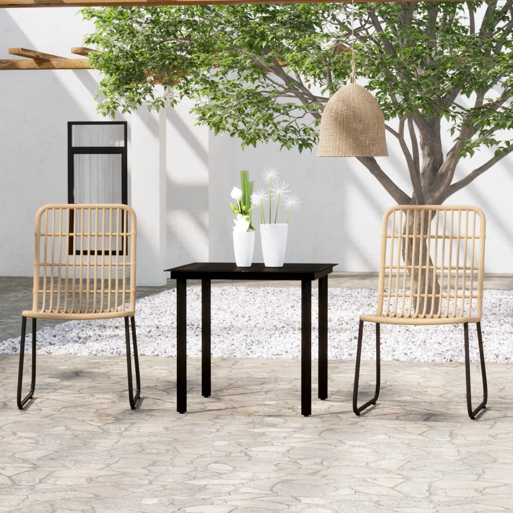 Ensemble à manger de jardin 3 pcs Chêne