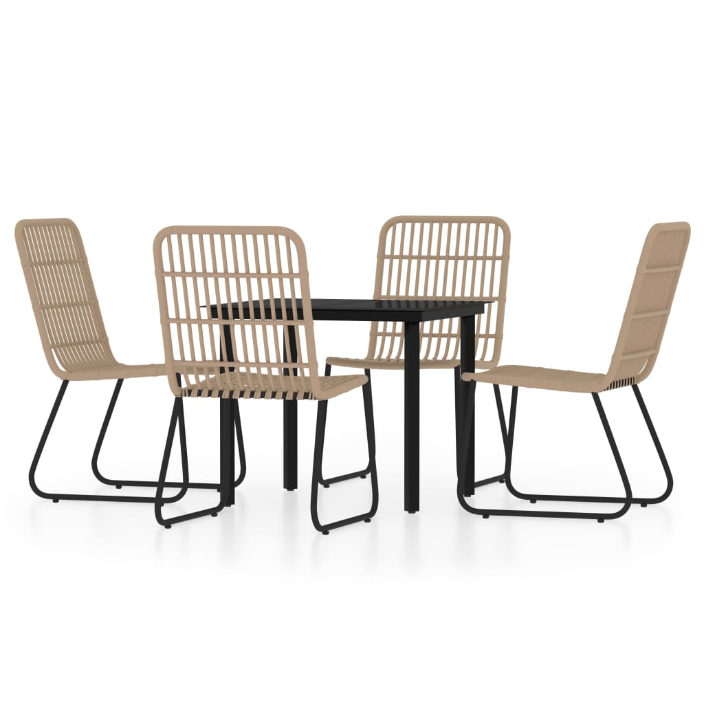 Ensemble à manger de jardin 5 pcs Chêne