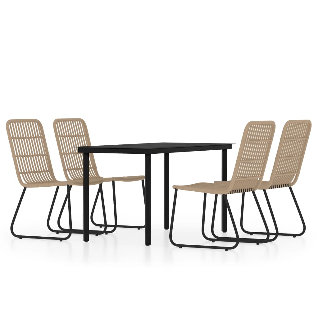 Ensemble à manger de jardin 5 pcs Chêne