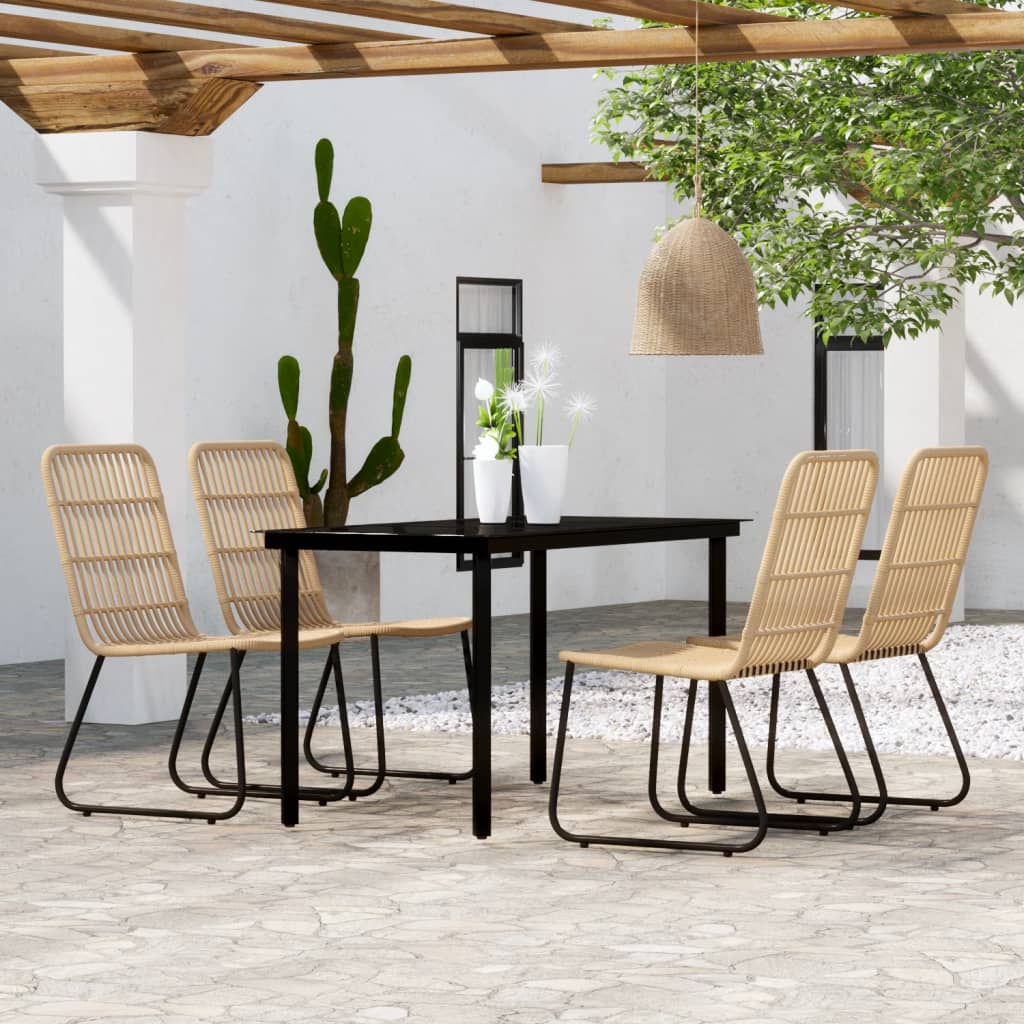 Ensemble à manger de jardin 5 pcs Chêne