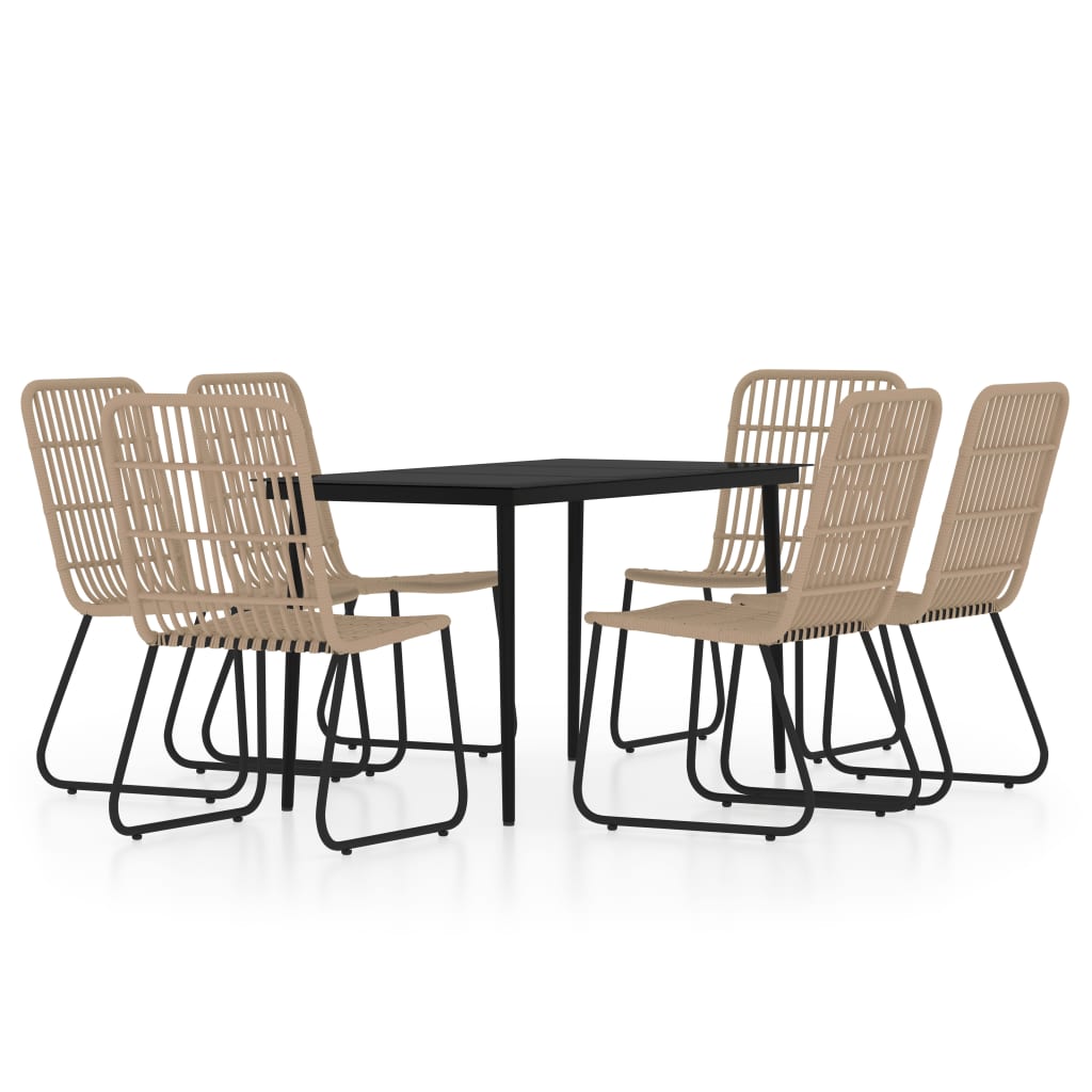 Ensemble à manger de jardin 7 pcs Chêne