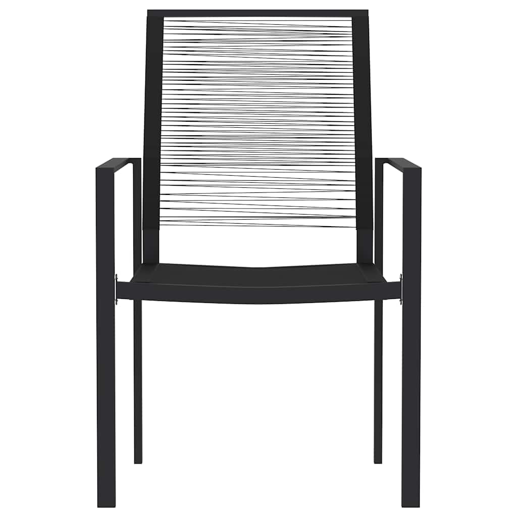 Ensemble à manger de jardin 3 pcs Noir