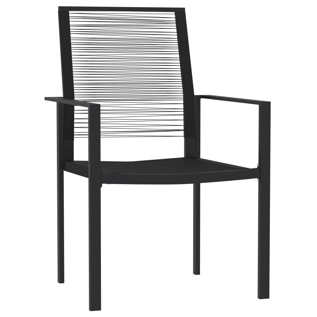 Ensemble à manger de jardin 5 pcs Noir