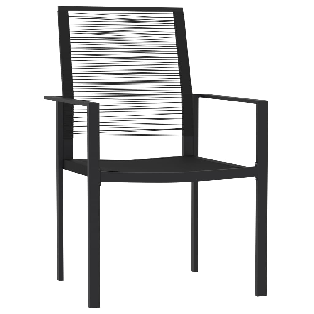 Ensemble à manger de jardin 5 pcs Noir