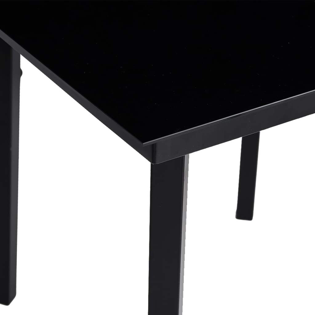 Ensemble à manger de jardin 7 pcs Noir Rotin PVC