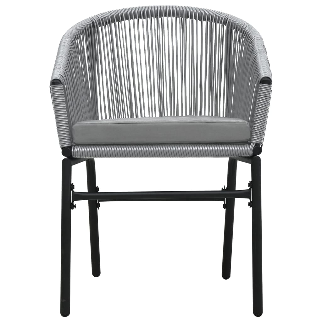 Ensemble à manger de jardin 5 pcs Gris
