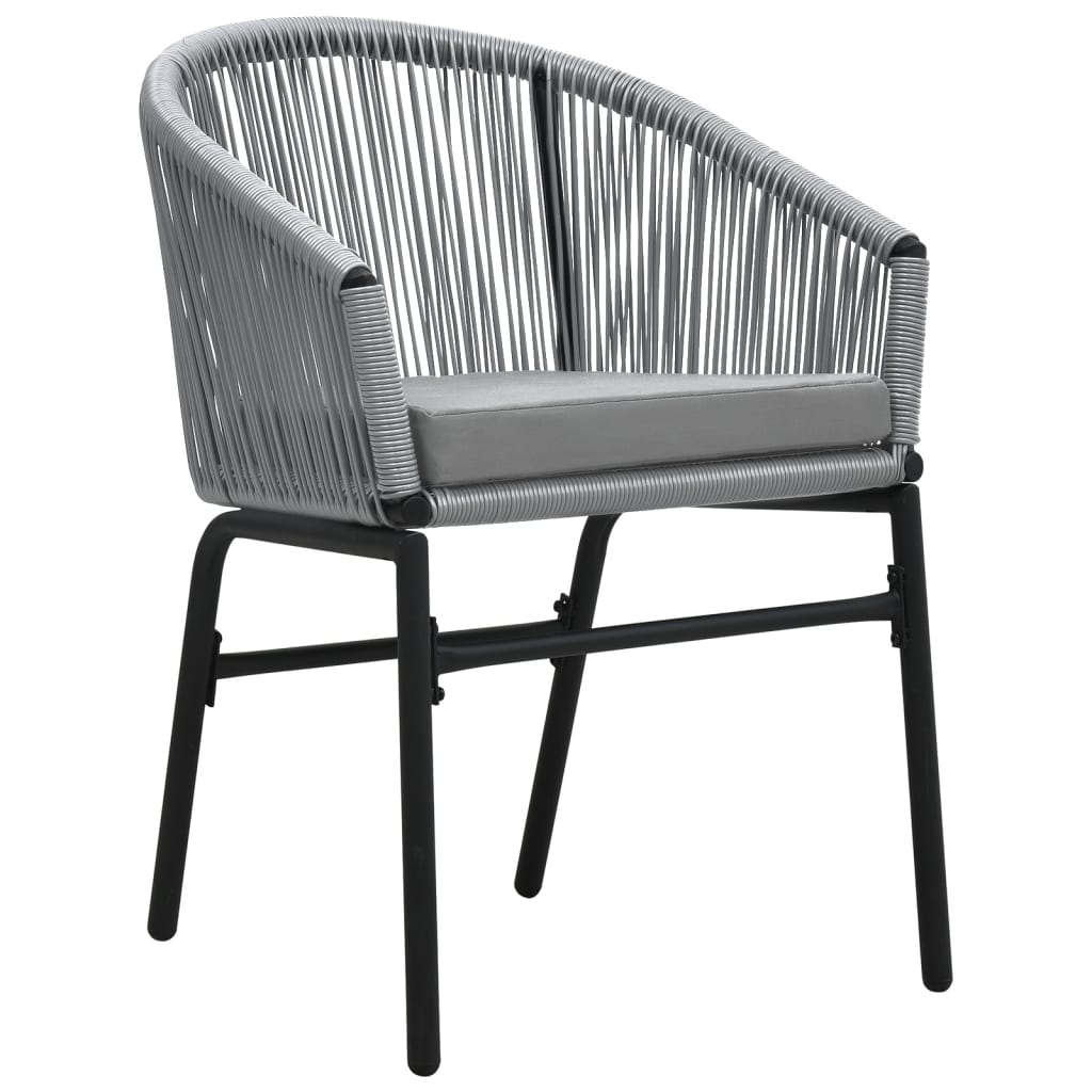 Ensemble à manger de jardin 5 pcs Gris