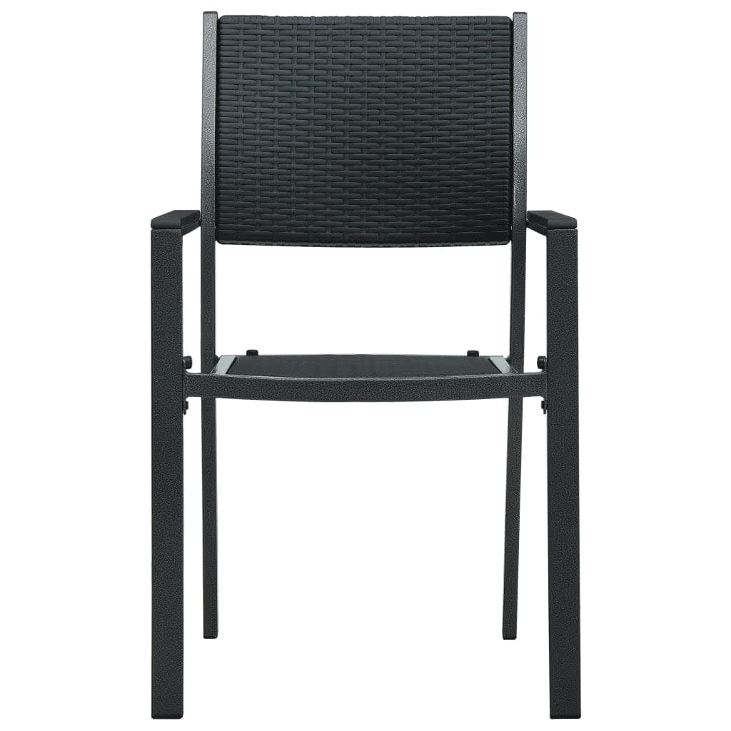 Ensemble à manger de jardin 3 pcs Noir