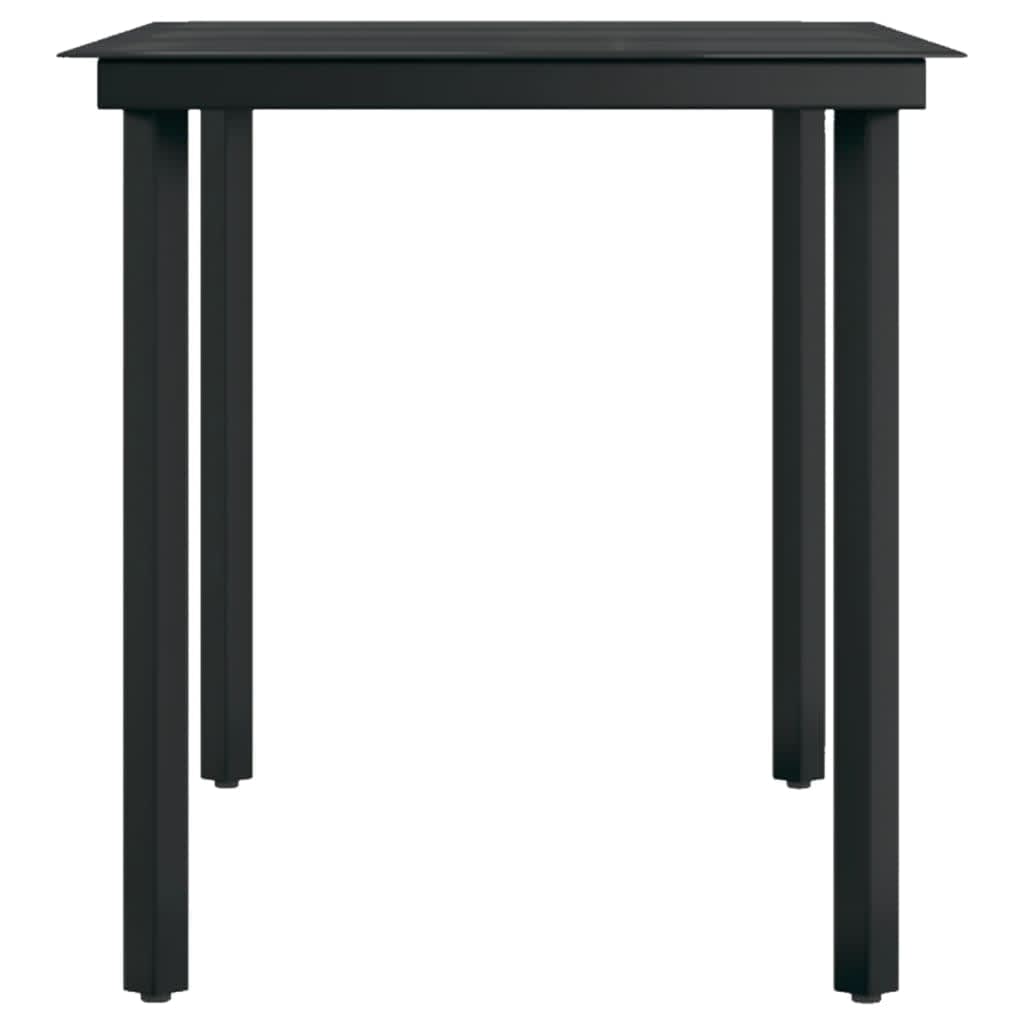 Ensemble à manger de jardin 7 pcs Noir