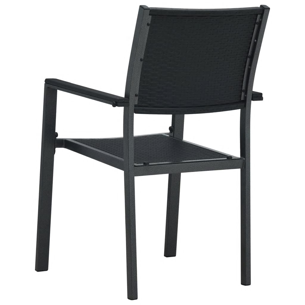 Ensemble à manger de jardin 5 pcs Noir