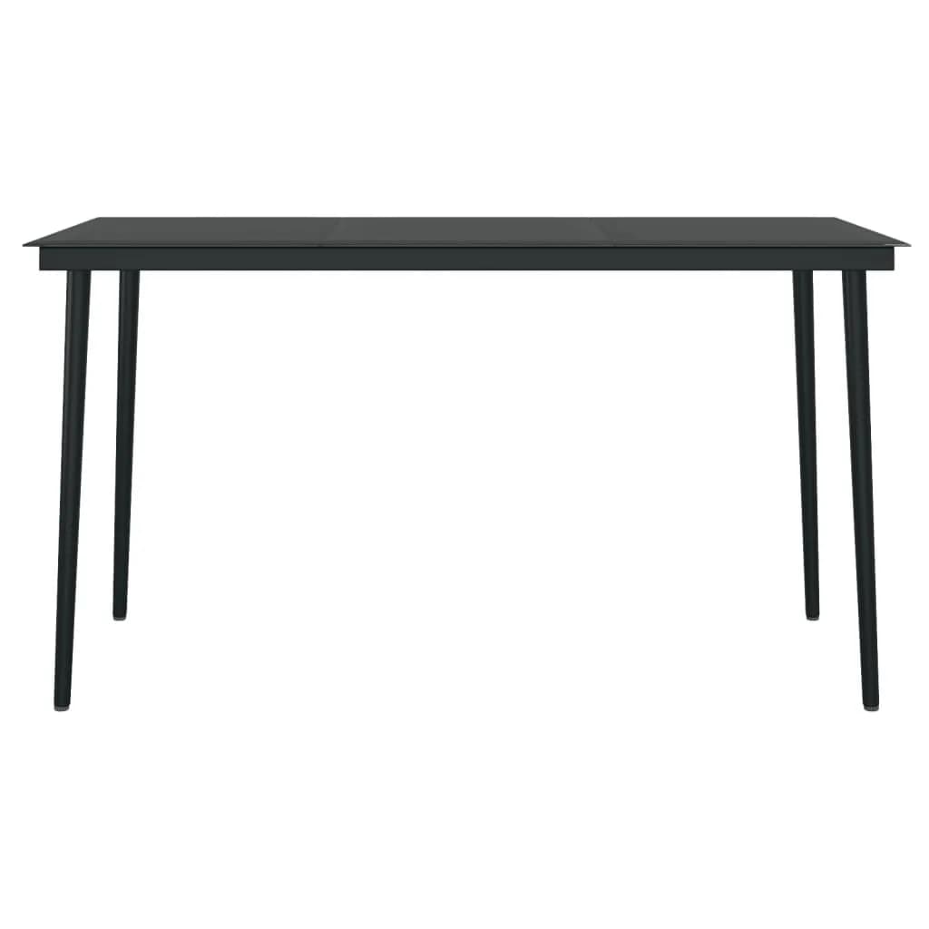 Ensemble à manger de jardin 5 pcs Noir