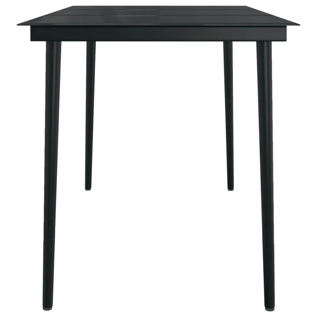 Ensemble à manger de jardin 5 pcs Noir