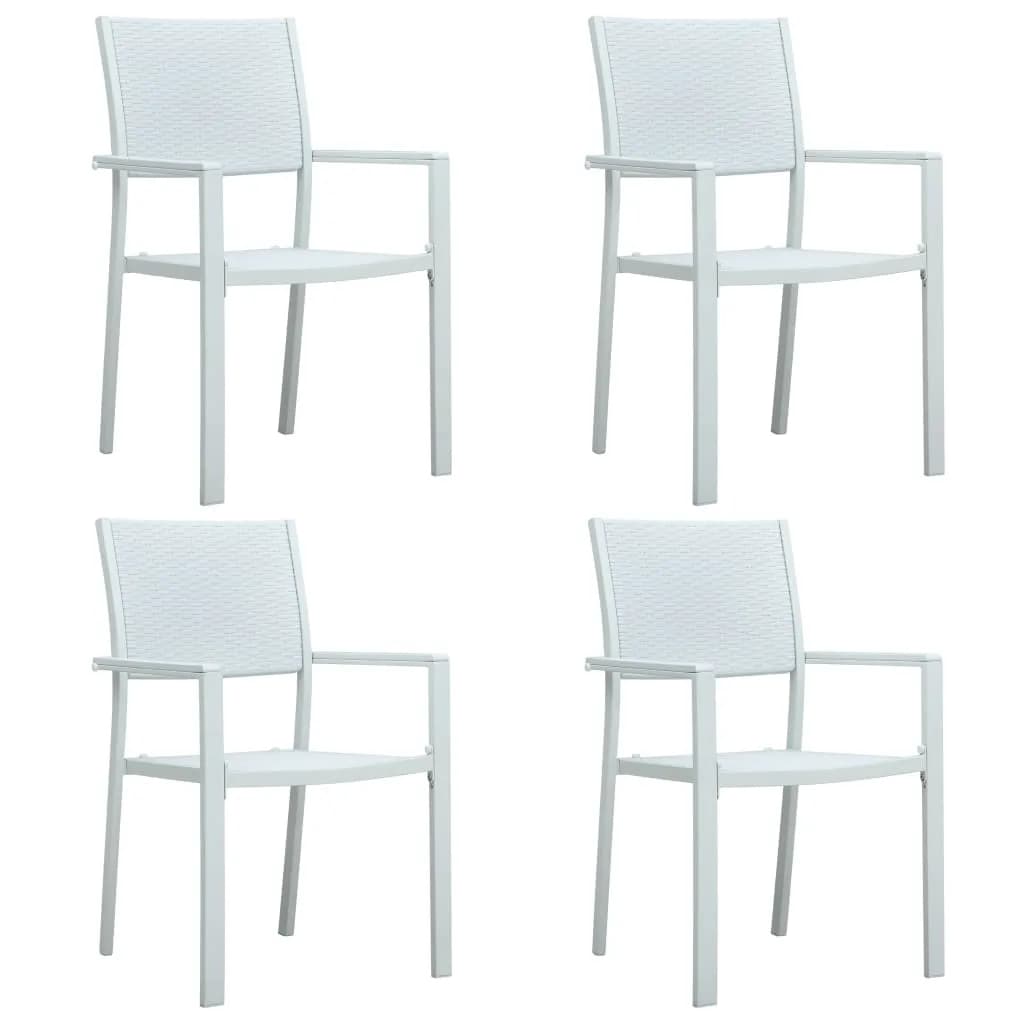 Ensemble à manger de jardin 7 pcs Noir et blanc