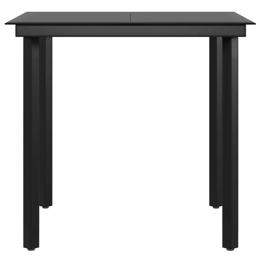 Ensemble à manger de jardin avec coussins 5 pcs Noir