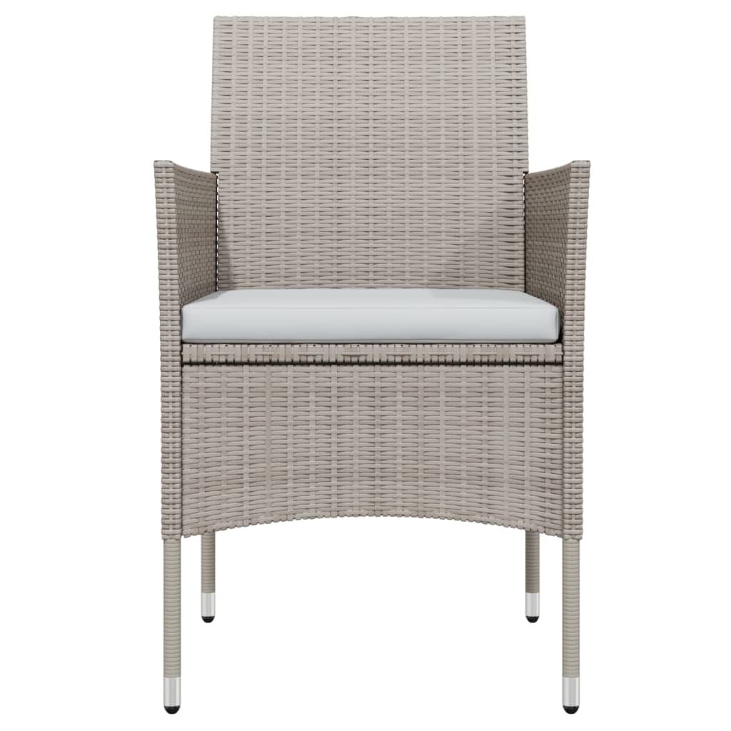Ensemble à manger de jardin coussins 5 pcs Beige/noir