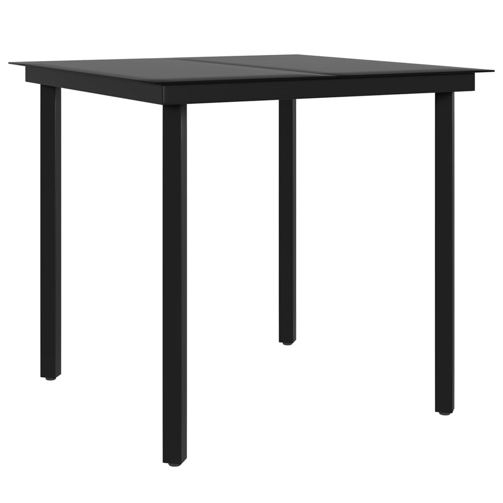 Ensemble à manger de jardin coussins 5 pcs Marron/noir