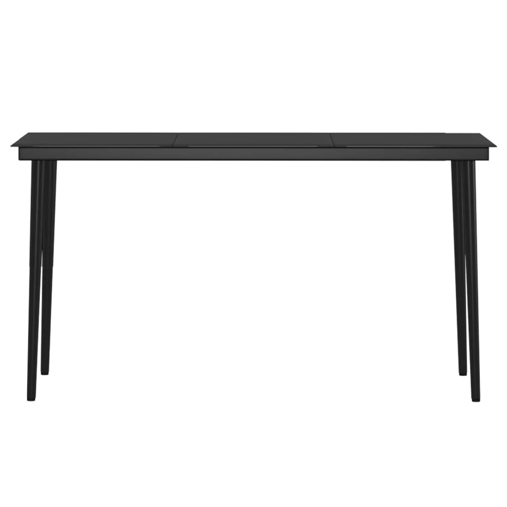 Ensemble à manger de jardin avec coussins 5 pcs Noir