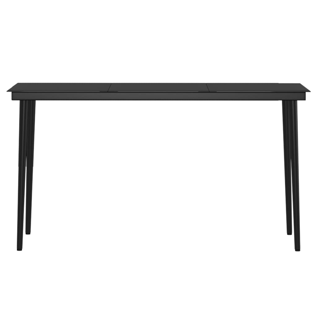 Ensemble à manger de jardin et coussins 5pcs Gris/noir