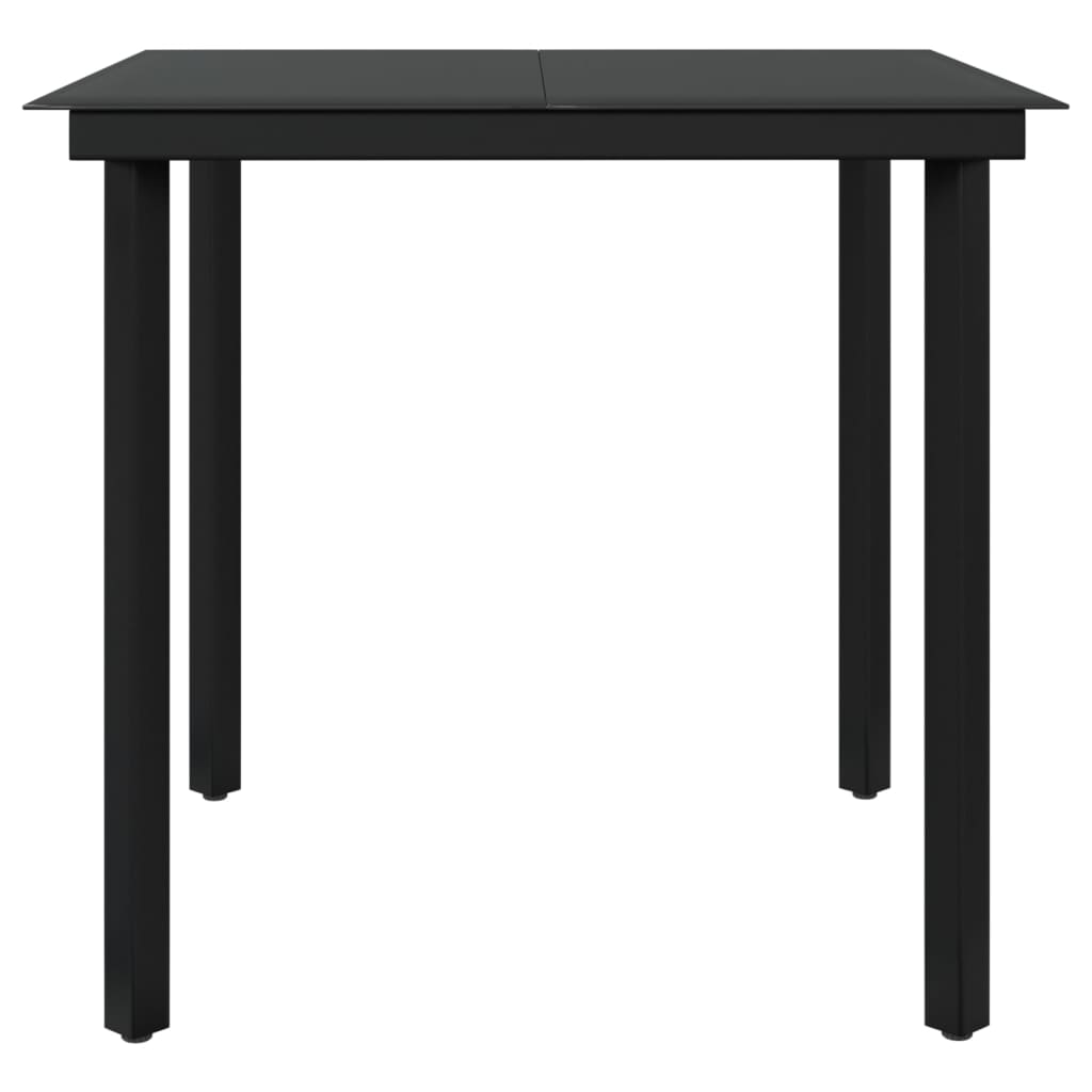 Ensemble à manger de jardin et coussins 3 pcs Gris et noir
