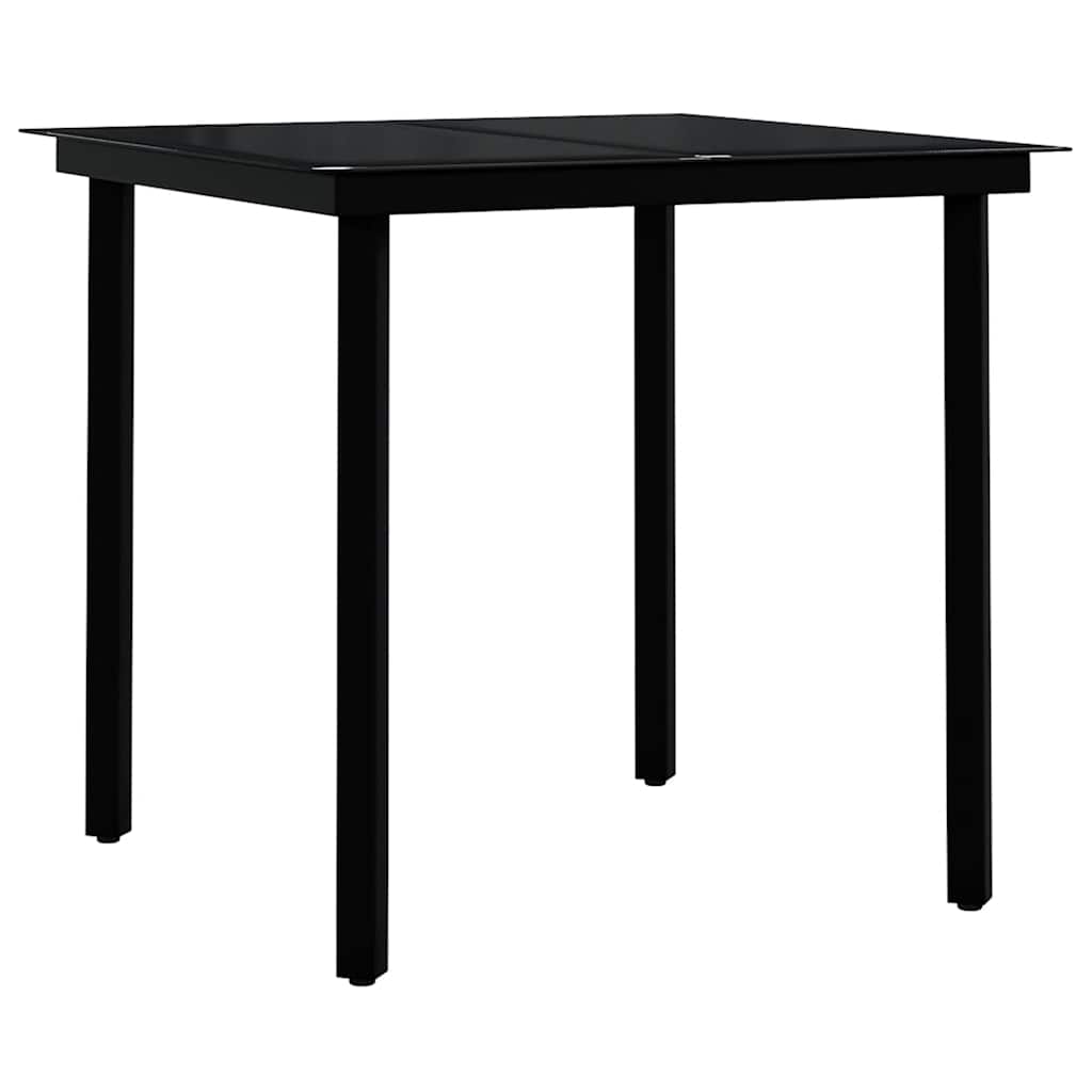 Ensemble à manger de jardin 3 pcs Noir