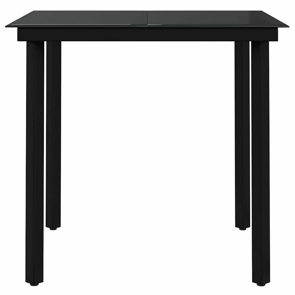 Ensemble à manger de jardin 3 pcs Noir