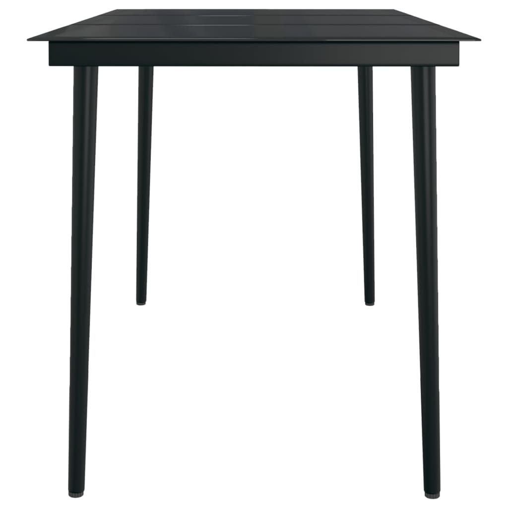 Ensemble à manger de jardin 5 pcs Marron et noir