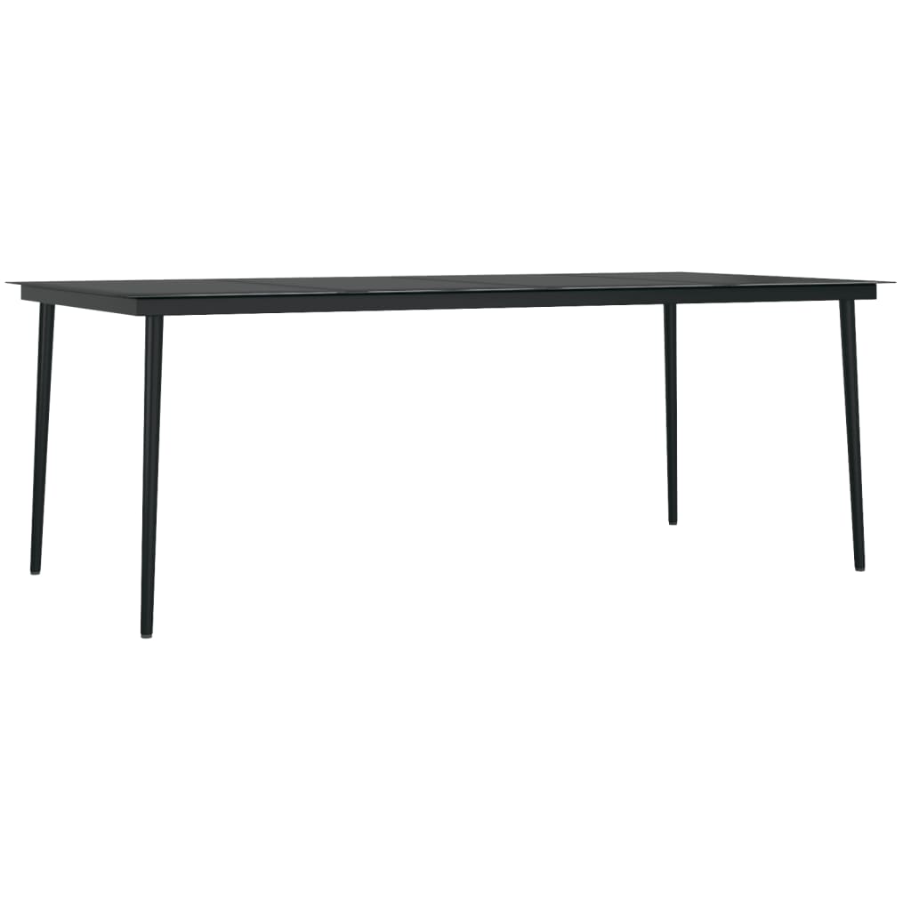 Ensemble à manger de jardin 9 pcs Marron et noir
