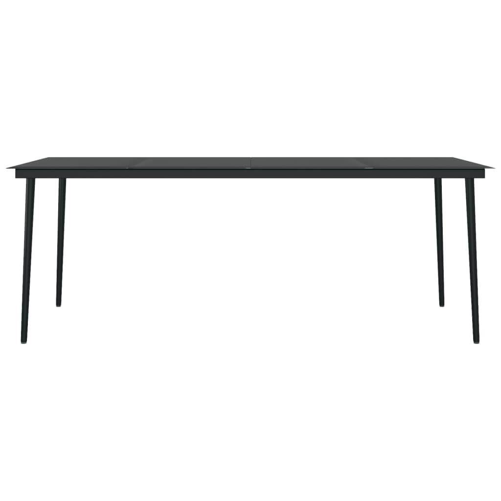 Ensemble à manger de jardin 9 pcs Marron et noir