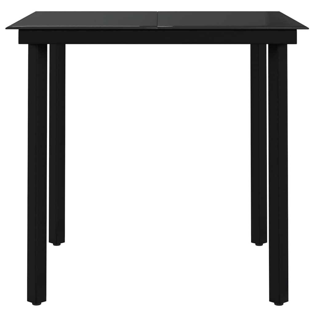 Ensemble à manger de jardin avec coussins 5 pcs Noir