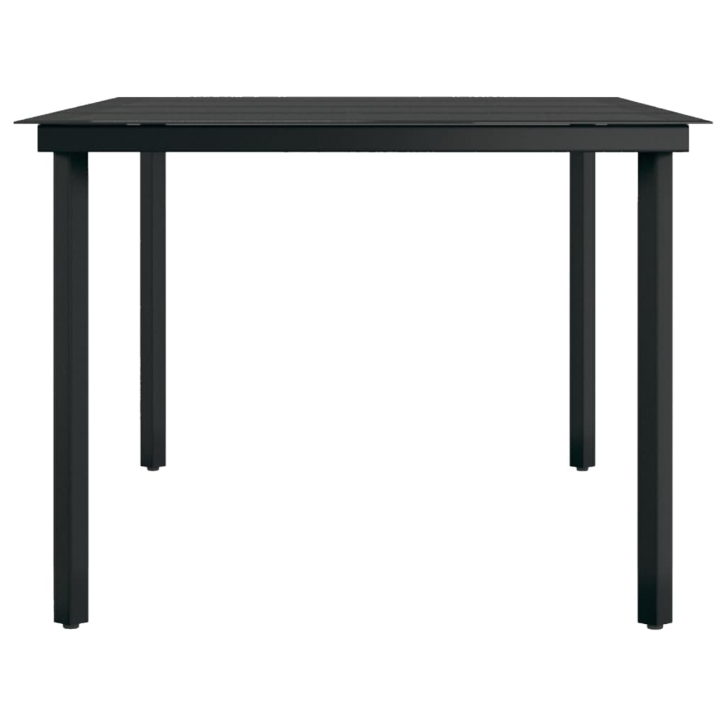 Ensemble à manger de jardin avec coussins 7 pcs Noir