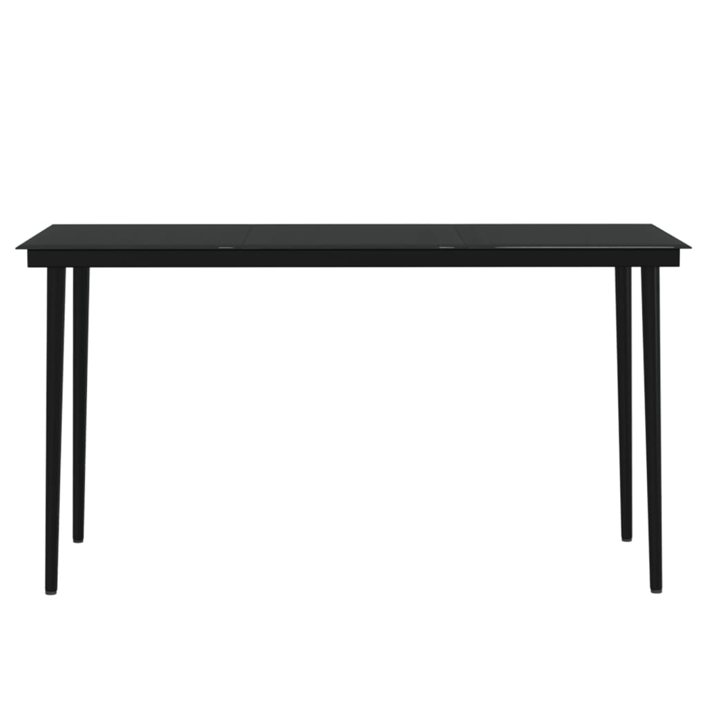 Ensemble à manger de jardin avec coussins 7 pcs Noir