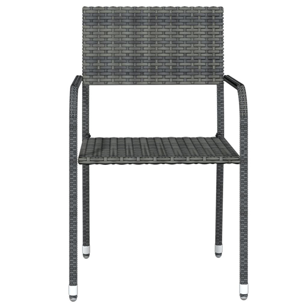 Ensemble à manger de jardin 3 pcs Gris
