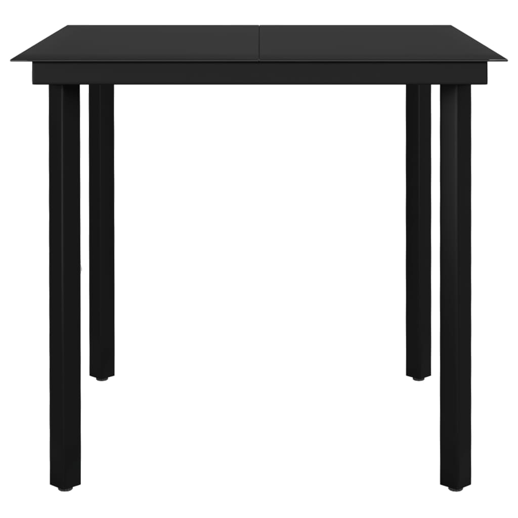 Ensemble à manger de jardin 5 pcs Noir
