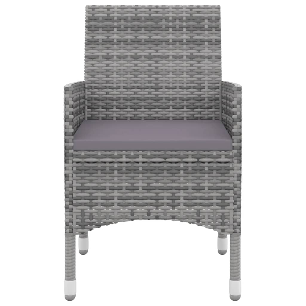 Ensemble à manger de jardin coussins 5 pcs Résine tressée Verre