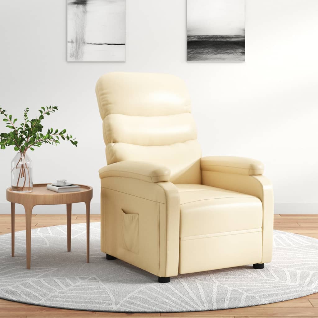 Fauteuil inclinable Crème Similicuir - XIOS